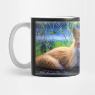 Beautiful Red Fox Portrait From Watercolor Mug